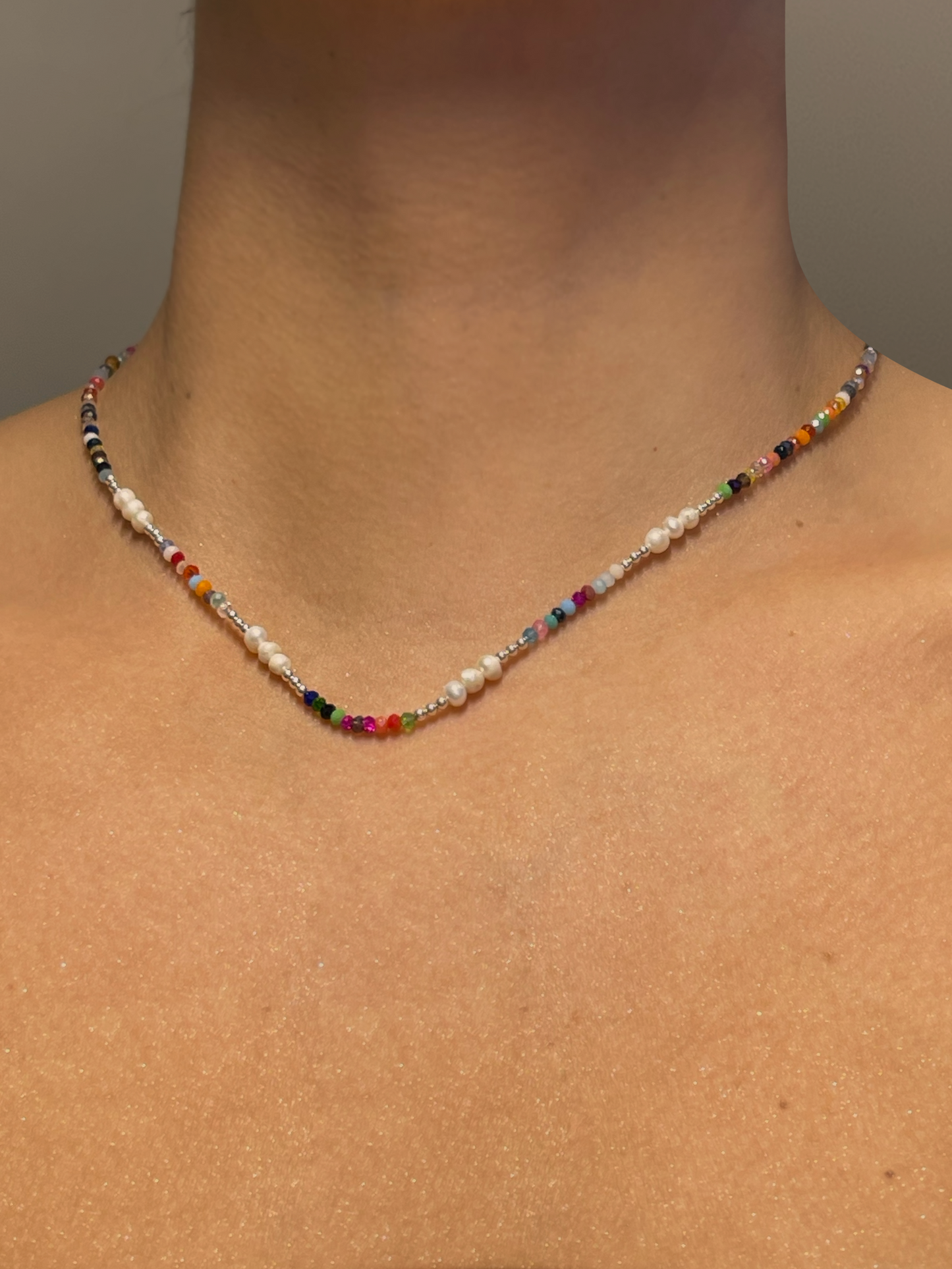 COLLAR NEBULOSA PERLA 925