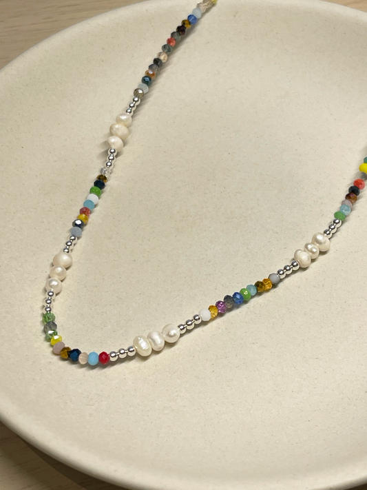 COLLAR NEBULOSA PERLA 925