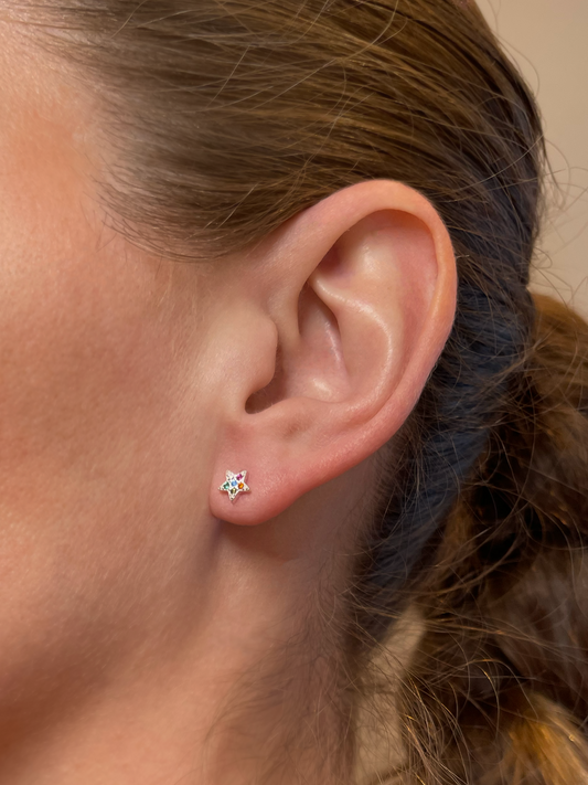 STUD STAR CONFETTI 925